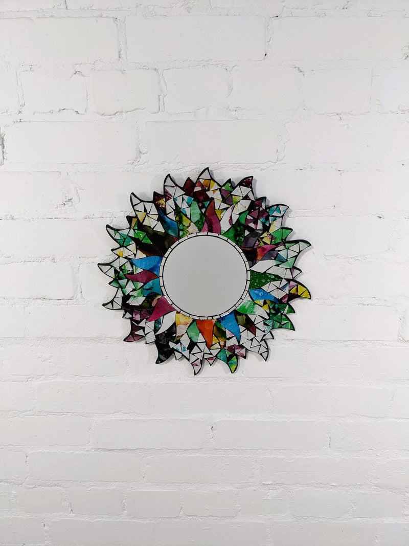 Round Mosaic Sun Mirror