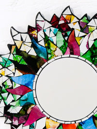 Round Mosaic Sun Mirror
