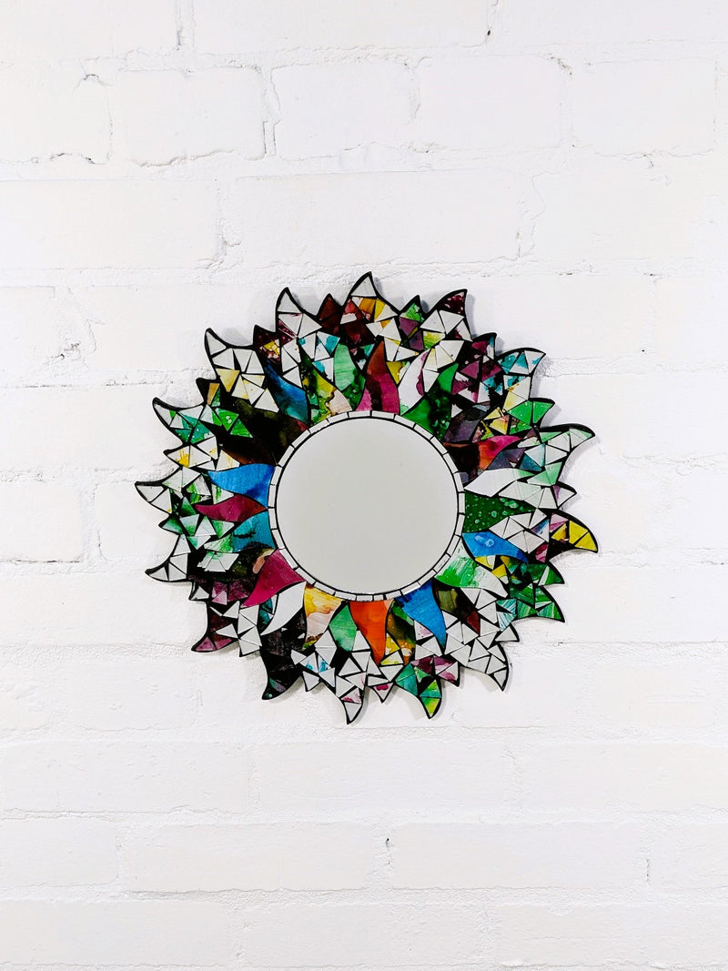 Round Mosaic Sun Mirror