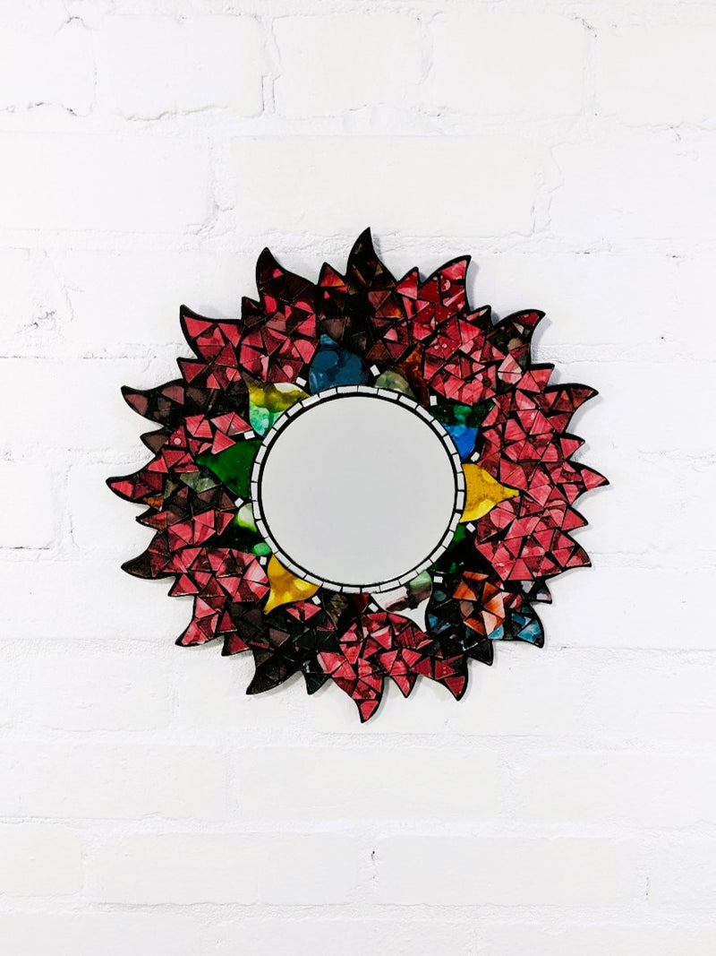 Round Mosaic Sun Mirror