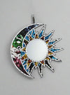 Round Mosaic Moon & Sun Mirror