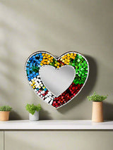 Multicolour Mosaic Heart Mirror
