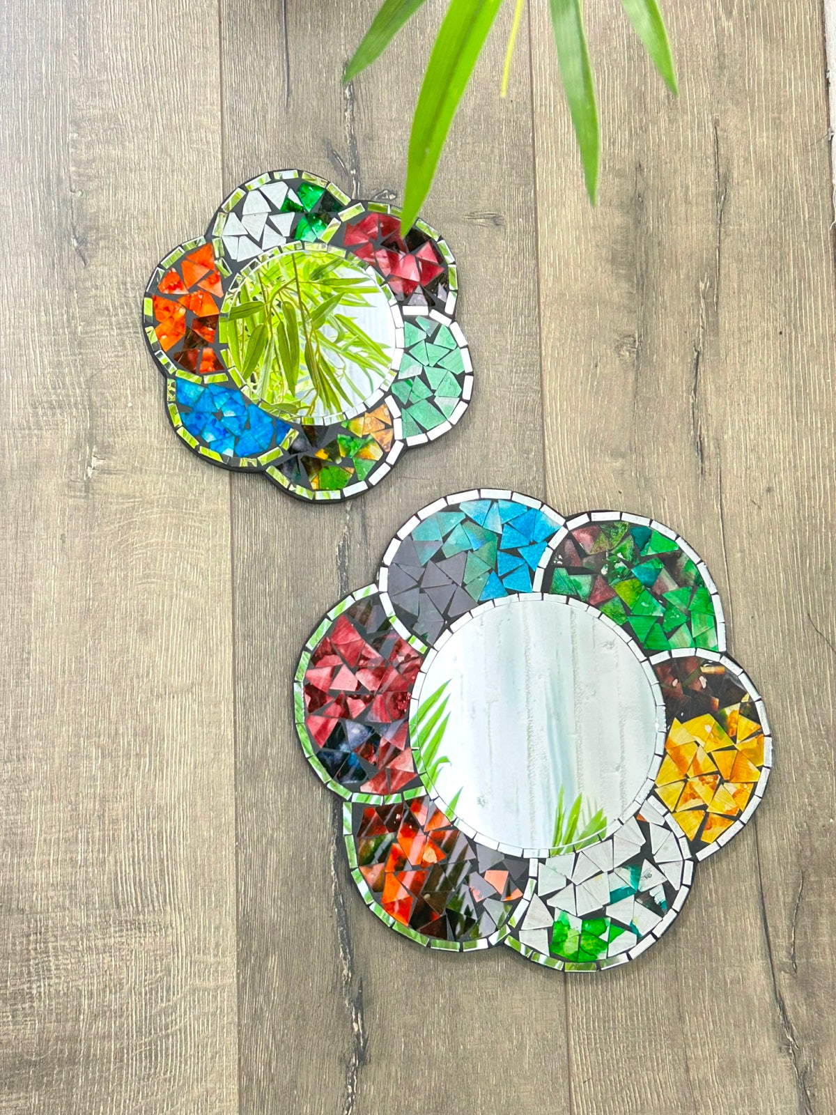Mosaic Flower Plaque