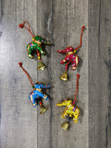 Small Hanging Fabric Elephant With Bell