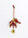 Small Hanging Fabric Elephant With Bell