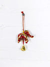 Small Hanging Fabric Elephant With Bell