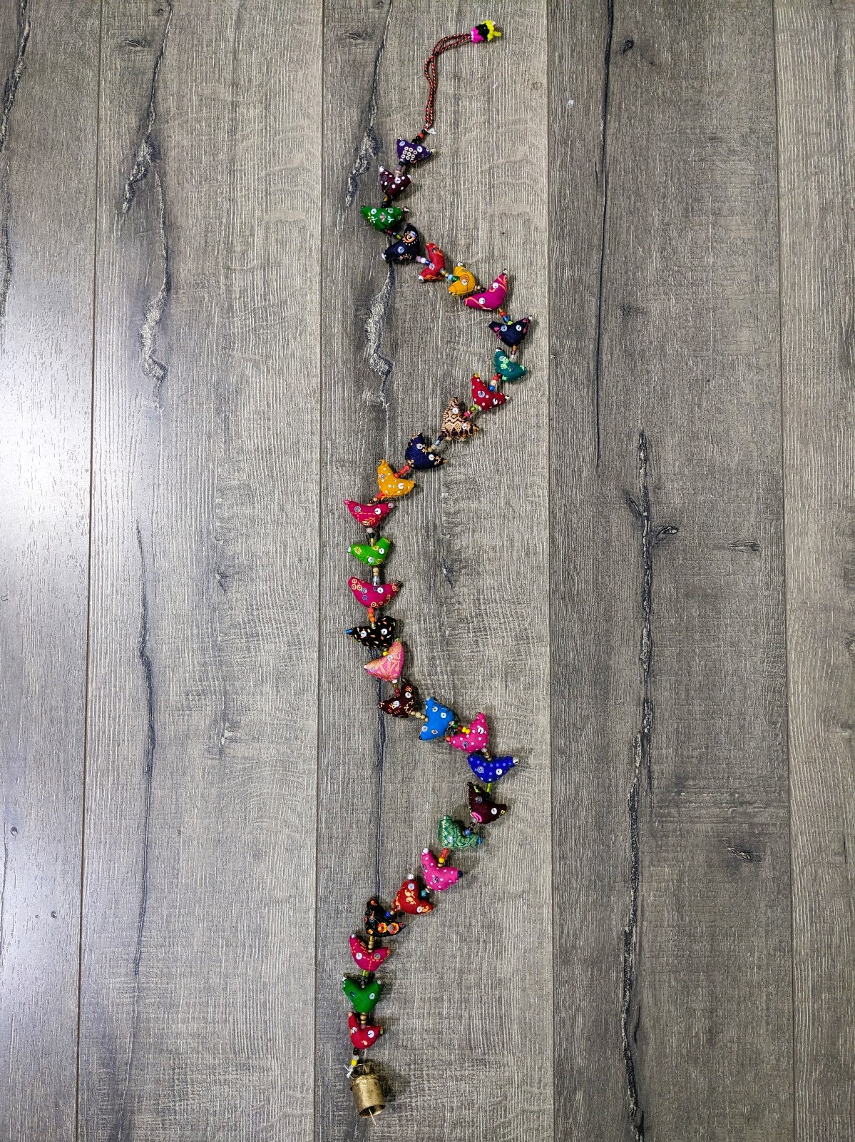 Fabric Bird String With 30 Birds