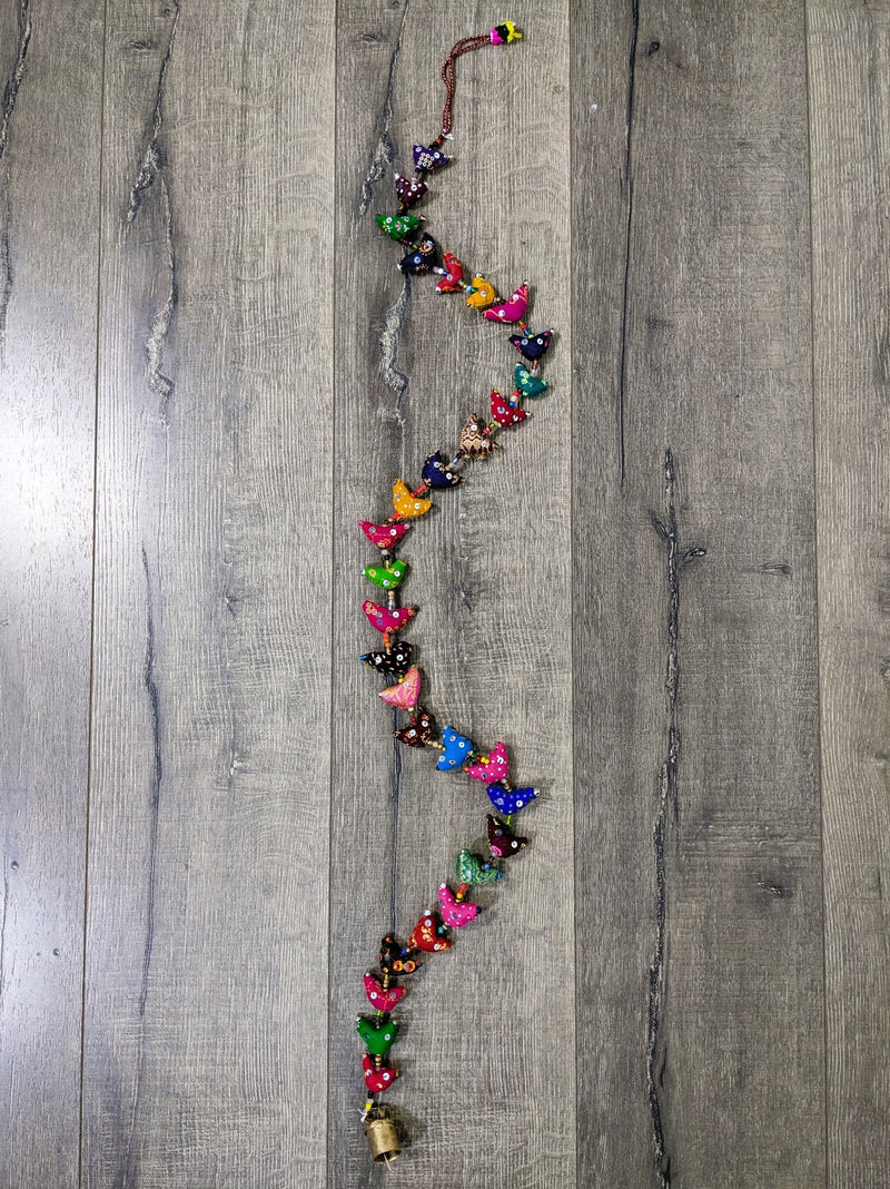 Fabric Bird String With 30 Birds