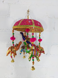 Large Umbrella with Elephant & Bells