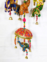 Large & Small TieUmbrella With Elephants & Bells