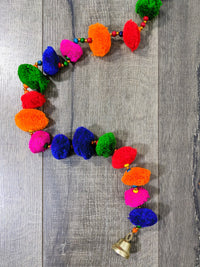 Bright Pom Pom String with Bell