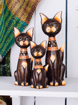 Brown Set Of 3 Cats