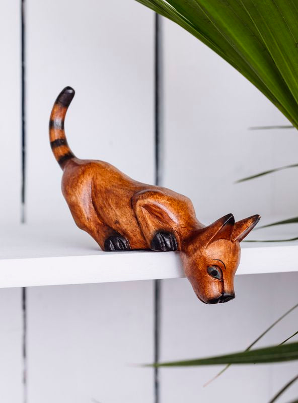 Wooden Cat Shelf Sitter