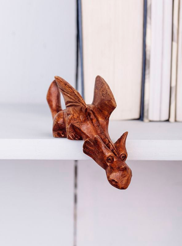 Wooden Dragon Shelf Sitter