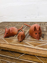 Set of 3 Wooden Mice - Seconds