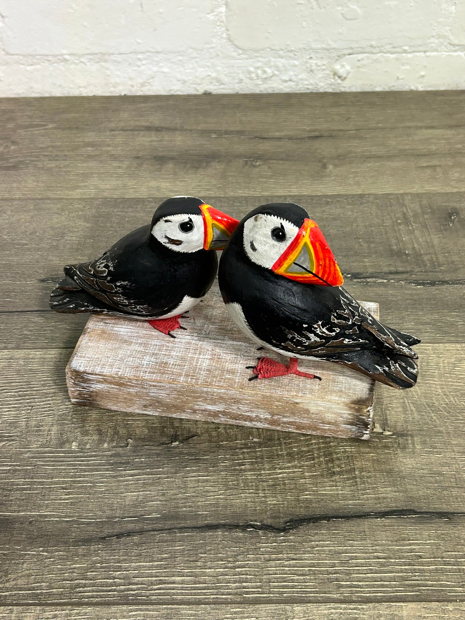 Two Puffins on Stand