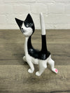 Standing Black & White Cat