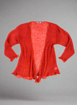 Orange Loose Knit Shrug