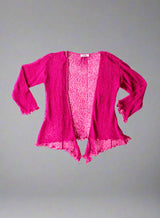 Wine Loose Knit Shrug