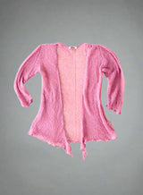 Dark Pink Loose Knit Shrug