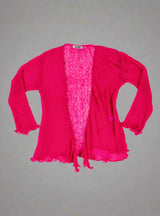 Bright Pink Loose Knit Shrug