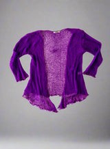 Deep Purple Loose Knit Shrug