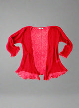 Red Loose Knit Shrug