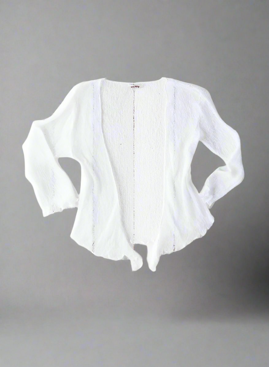 White Loose Knit Shrug