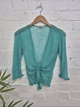 Jade Green Loose Knit Shrug