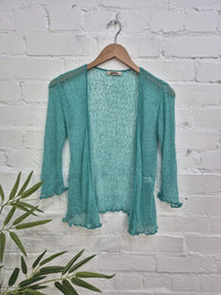 Jade Green Loose Knit Shrug
