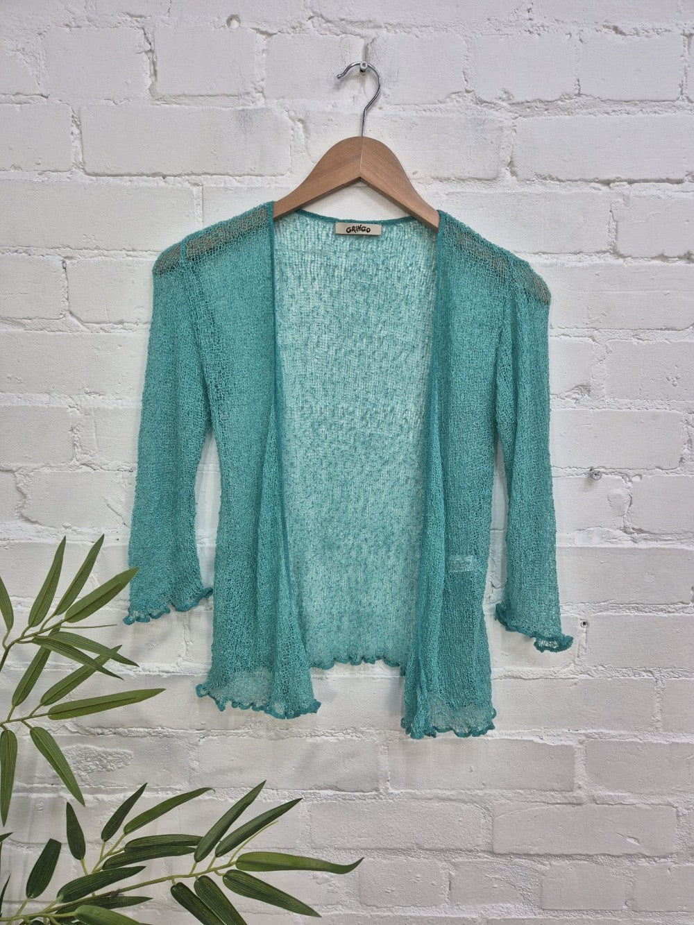 Jade Green Loose Knit Shrug