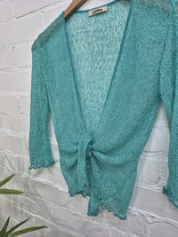 Jade Green Loose Knit Shrug