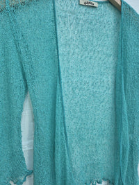 Jade Green Loose Knit Shrug