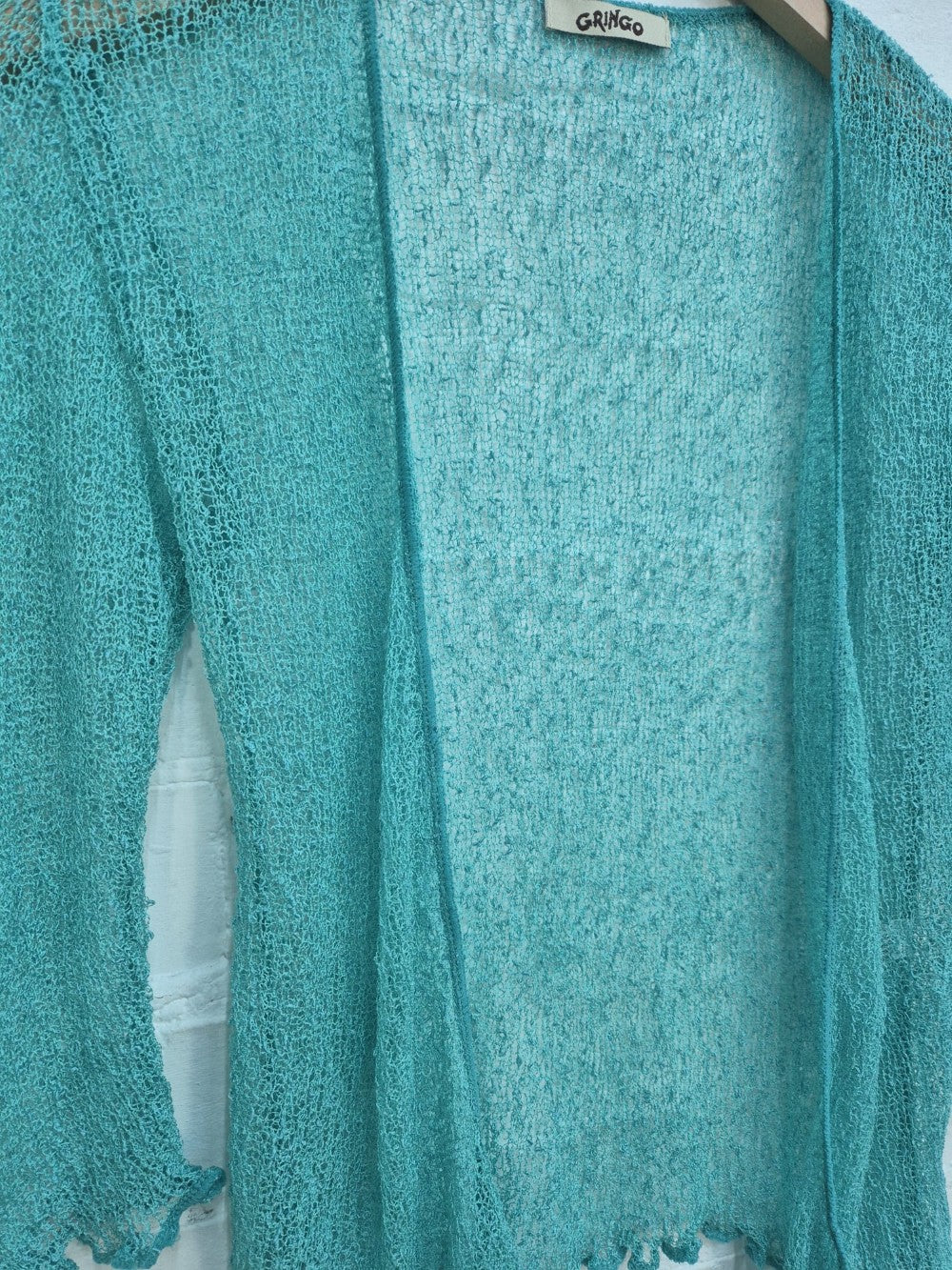 Jade Green Loose Knit Shrug