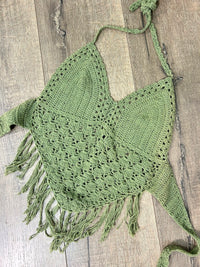Crochet Cropped Halter Top