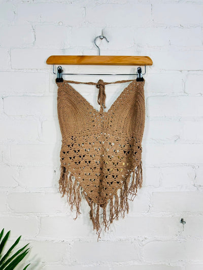 Crochet Cropped Halter Top