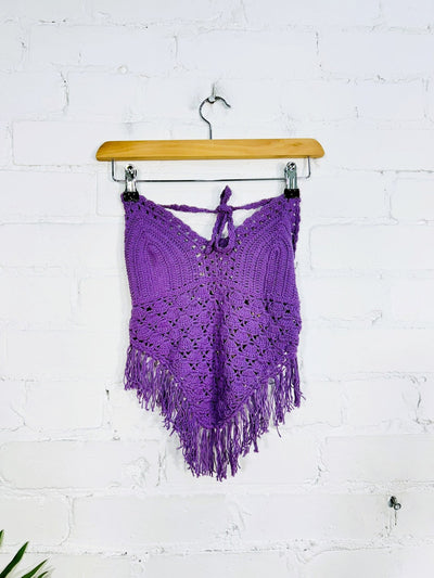 Crochet Cropped Halter Top