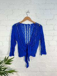 Knitted Tie Front Top
