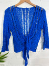 Knitted Tie Front Top