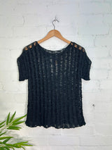 Knitted Short Sleeve Top