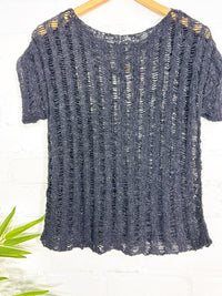 Knitted Short Sleeve Top