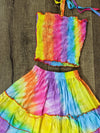 Two Piece Pastel Rainbow Skirt And Top