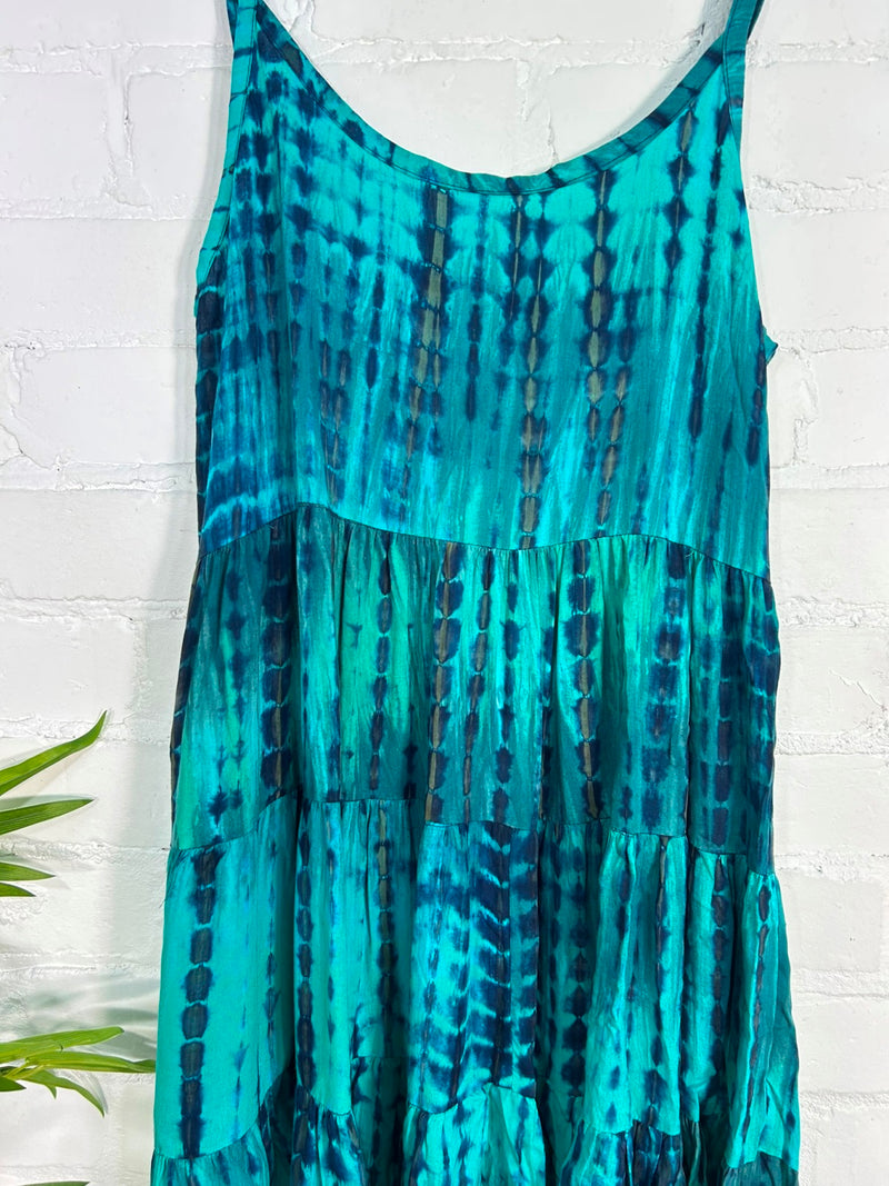 Tie Dye Short Strappy Dress