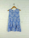 Mixed Print Short Sleeveless Tunic Dress