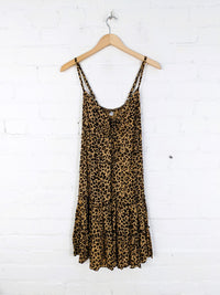 Mixed Print Short Strappy Dress