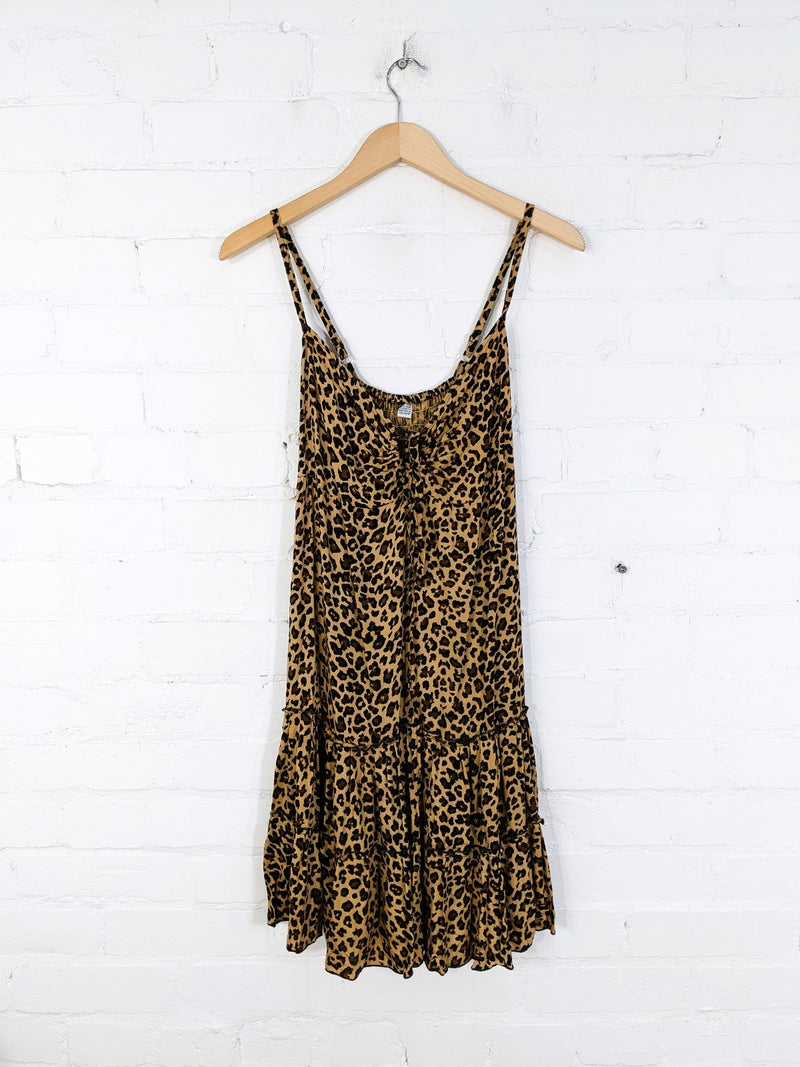 Mixed Print Short Strappy Dress
