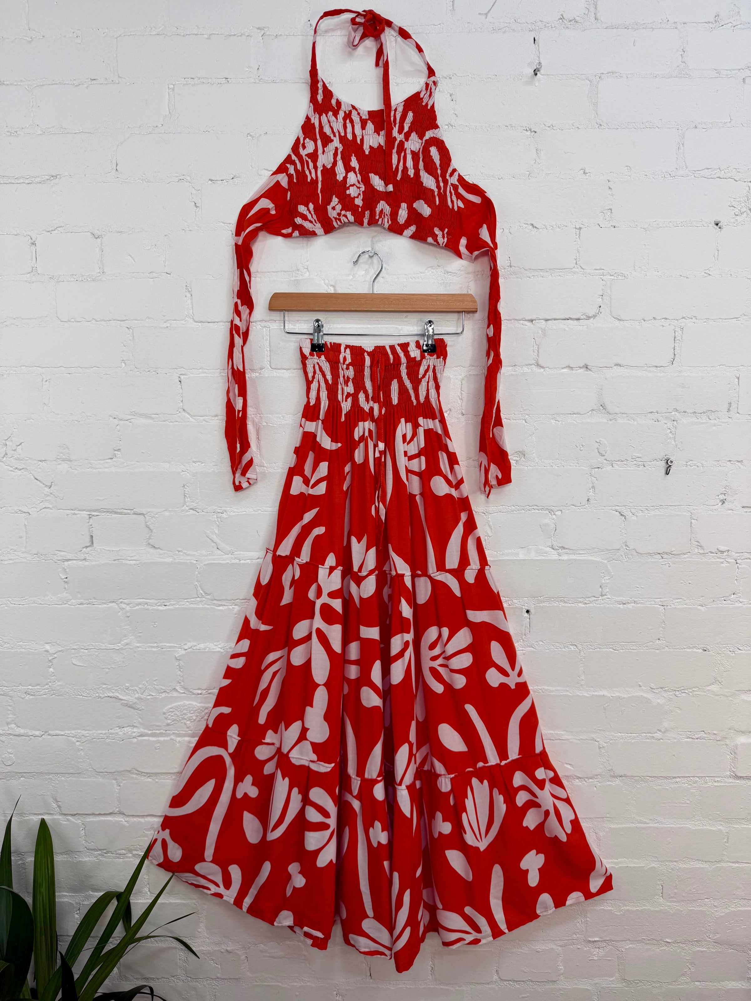 Maxi Skirt & Cropped Top Set