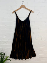 Snake Dye Strappy Midi Dress