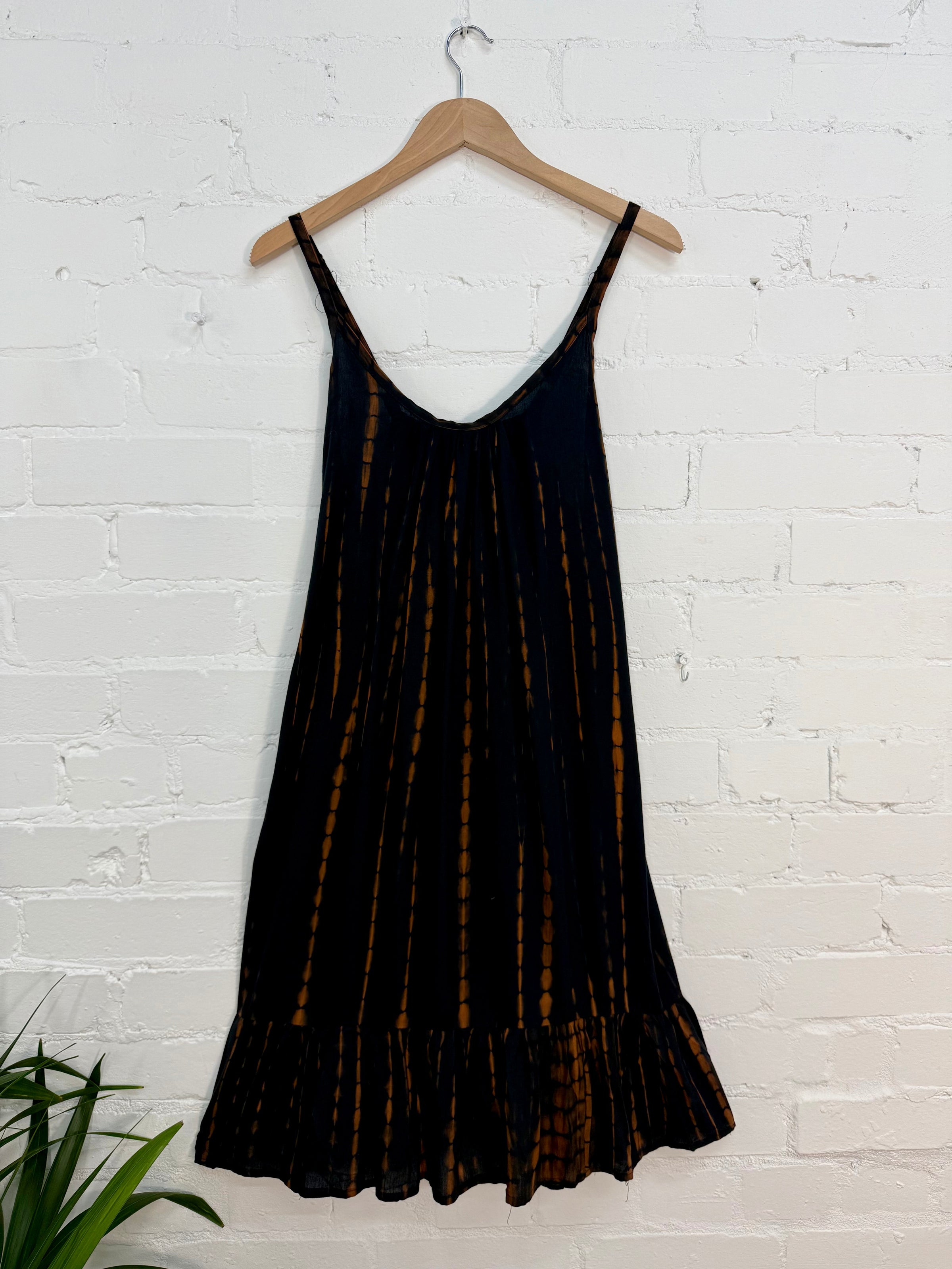 Snake Dye Strappy Midi Dress