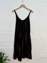 Snake Dye Strappy Midi Dress